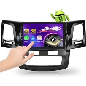 [Qualcomm 8-core 4+64GB] Car Stereo for Toyota Hilux 2005-2014 with 9-Inch Touchscreen, Android 13 Car Radio Wireless Carplay Android Auto BT5.1/DSP/Hi-Res Audio/WiFi/SWC/GPS/OTA