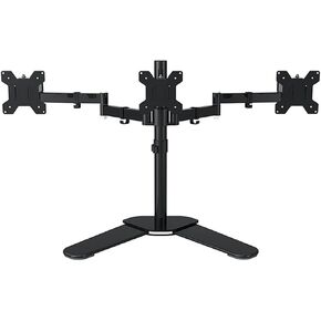Desktop Full Motion 360 Degree Triple Screen Monitor Holder 10"-24" LCD LED Monitor Mount Arm Loading 9kgs Each