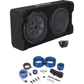 حزمة AudioSavings: Kicker 51ptrtp12 TRTP 12 "500W Subwoofer Subwoofer+Leaching مع Rockville RWK41 4 Gauge Complete Car Car Amp Wiring Kit مع RCA (2 عنصر)