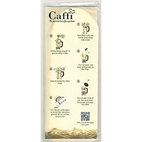 Caffi Paper Coffee Filters for 4 to 8 Cup French Press - 100 Pack