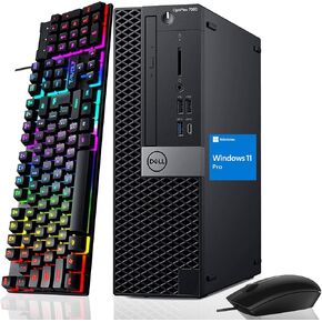 Dell Optiplex 7060 Small Form Factor Desktop Computer 8th Gen Core i5-8500 (6 Core) 16GB DDR4 256GB SSD, Keyboard & Mouse, DisplayPorts, HDMI, VGA, Windows 11 (Renewed)