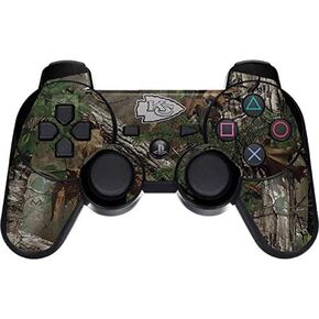 Skinit Decal Gaming Skin Compatible with PS3 Dual Shock Wireless Controller - Officially Licensed NFL Kansas City Chiefs Realtree Xtra Green Camo Design