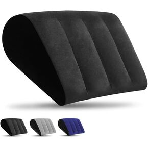 Portable Inflatable Wedge Pillow for Camping - Ultralight Inflatable Pillow for Neck,Leg, Lumbar Support for Sleeping, Traveling, Camping, Hiking, Backpacking(Black)