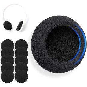 5 Pairs Foam Ear Pads Cushion 60mm for S0ny MDR-NC5, MDR-027, MDR-023, MDR-210, DR-BT101, MDR IF 120 Headphone, Logi H800, H111, H330, H340 & More, 4-5mm Thickness High Density Earpads