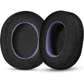 Breathable mesh Replacement Earpads for Sony WH-1000XM5 - Black/Purple Ear Pads Cushions