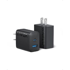 Anker iPhone 16 USB C Charger, 2-Pack 20W Dual Port USB C Charger Block for iPhone 16/15 / 14 and More (Black, 2pack)