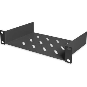 Digitus Shelf - 1U - 10" (254 mm) - for Network Cabinet - 150 mm deep - Perforated Sheet Steel - Black