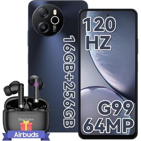 هاتف Blackview Shark8 غير المؤمن هواتف Android ، 16 جيجا بايت+256 جيجابايت/SD 2TB ، الهاتف الذكي ، Helio G99 6nm ، Android 13 الهواتف الذكية ، 120 هرتز 6.78 "