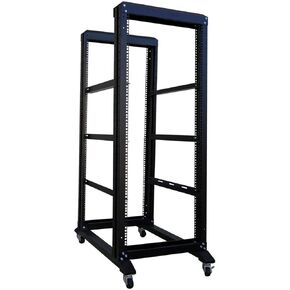 RAISING ELECTRONICS 27U 4 Post Open Frame Network Server Rack 19inch Width 800MM Depth with 3 Pairs of L Rails
