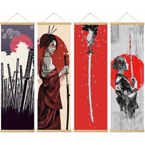 Asian Wall Art Decor Paintings For Bedroom, Living Room, Black And White Wall, Handmade Hanging Chinese Japanese Traditional Landscape