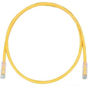 Graybar Panduit UTPSP10YLY Category-6 8-Conductor Strain Relief Clear Boot Patch Cord, Yellow, 10-Feet