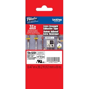 Brother 1/2 "(12 مم) طباعة أسود على شريط P-Touch لماصق P-TOCKEST لخقيق PT-P750W ، صانع الملصقات PTP750W