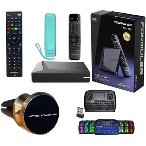 Formuler Z11 Pro Max Android 11 Wireless AX 2x2 Gigabit LAN 4GB Ram 32GB ROM 4K with Bluetooth BT1 Remote Control Edition + Extra 7 Colour Wireless Keyboard + Extra 02f9 Remote + Extra Magnetic Mount