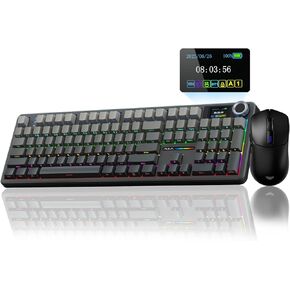 AULA F108 PRO Wireless Mechanical Keyboard with Screen & Knob+AULA SC580 Tri-Mode Gaming Mouse