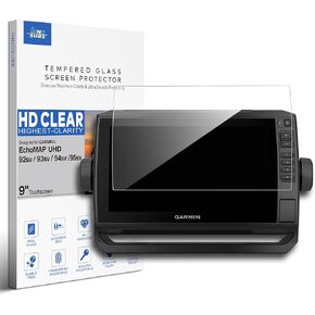 Tempered Glass Screen Protector for Garmin Echomap UHD 92sv 93sv 94sv 95sv 9 Inch Chartplotters Touchscreen (HD Clear)