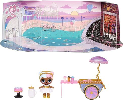 L.O.L. Surprise! LOL Surprise Furniture Sweet Boardwalk with Sugar Doll and 10+ Surprises, Doll Candy Cart Furniture Set, Accessories in Saudi Arabia