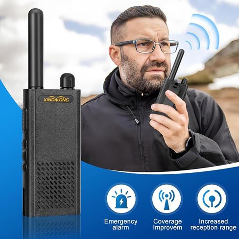 Walkie Talkies T26 Long Rgres Ultra-Shin & Lightweight ثنائية الاتجاه مع 16 قناة FRS ، وبطارية LI-ion القابلة لإعادة الشحن ، وشحن النوع C ، وصوت واضح للهواء الخارجي والعمل والعائلة (حزمة) in Saudi Arabia