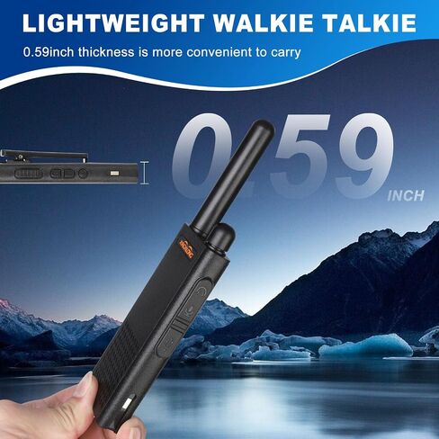 Walkie Talkies T26 Long Rgres Ultra-Shin & Lightweight ثنائية الاتجاه مع 16 قناة FRS ، وبطارية LI-ion القابلة لإعادة الشحن ، وشحن النوع C ، وصوت واضح للهواء الخارجي والعمل والعائلة (حزمة) in Saudi Arabia