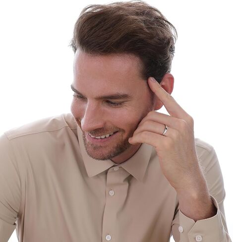 Meissa 2 قطعة خواتم زوجين للرجال والنساء 925 الفضة الاسترليني عصابات الزفاف واسعة الحجم قابل للتعديل خاتم الوعد مطابقة خواتم الزوجين حجم 4-12، مجموعة من حلقتين in Saudi Arabia