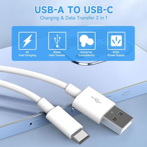 كابل تمديد طاقة بطول 16.4 قدم/5 متر لأي كاميرات أو أجهزة أمنية تدعم USB-C (الهاتف، وحدة تحكم Switch Pro، إلخ)، ملحق شحن USB A إلى USB C وسلك مزامنة البيانات in Kuwait
