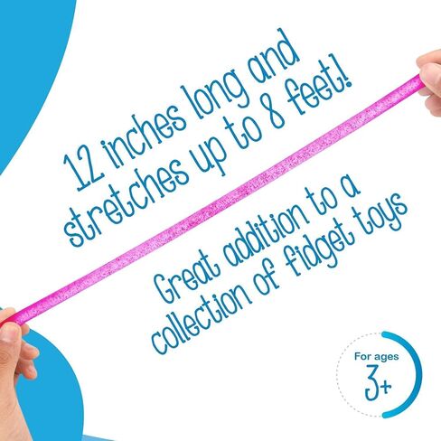 IMPRESA 5-Pack Glow in The Dark Original Monkey Noodle Stretchy String Fidget / Sensory Toys (BPA/Phthalate/Latex-Free) - Stretches from 10 Inches to 8 Feet! in Saudi Arabia