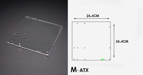ITX Computer Open Air Case Bracket Acrylic DIY Bare PC Frame for ITX motherbar Support Graphics Card Transparent in Kuwait