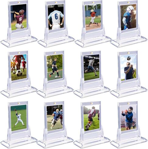 8PCS Magnetic Card Holders for Trading Cards, Card Protector Holders with Acrylic Stands Base, Baseball Card Holders Fit for MTG, Yugioh Cards, Sports Cards, Football Cards, Baseball Cards in Saudi Arabia