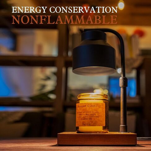 JAMZEL مصباح تدفئة الشموع مع مؤقت، مصابيح شموع كهربائية قابلة للتعتيم، سخان شموع زجاجي لديكور المنزل كهدية للنساء، متوافق مع شمعة الجرة الصغيرة والكبيرة، يتضمن لمبتين (متجمد) in Kuwait