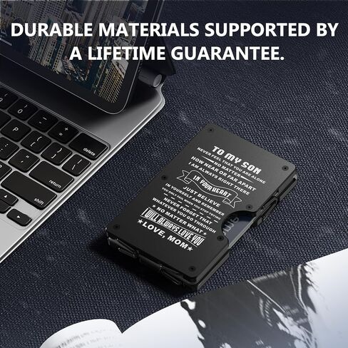 محفظة Minimalist Men AirTag من الألومنيوم، حامل بطاقات ائتمان معدني نحيف مع مشبك نقود قابل للإزالة، حافظة بطاقة Air Tag للرجال، محافظ بجيب أمامي RFID، أسود غير لامع (AirTag غير متضمن) in Saudi Arabia