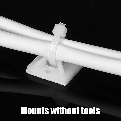 صبعات الرمز البري الأبيض ، 100 مجموعة 3/4 بوصة مقصورة Zip التعادل مع البراغي ، 8 "Zip Zip Zip sturdy 8" ، إدارة مقاطع الكابلات ، حاملي الأسلاك اللاصقة لحاملي المنظمات الأسلاك in Kuwait