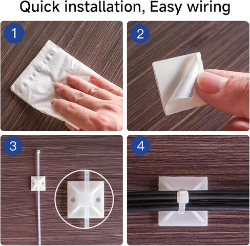 صبعات الرمز البري الأبيض ، 100 مجموعة 3/4 بوصة مقصورة Zip التعادل مع البراغي ، 8 "Zip Zip Zip sturdy 8" ، إدارة مقاطع الكابلات ، حاملي الأسلاك اللاصقة لحاملي المنظمات الأسلاك in Kuwait