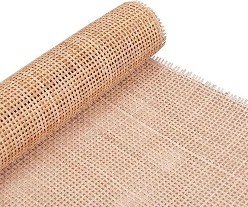 24" Rattan Cane Webbing 5Feet, Natural Rattan Roll Cane Webbing Roll, Caning Material, Cane Webbing Sheet, Woven Open Mesh Cane Fabric for Caning DIY Projects, Furniture, Chair, Cabinet in Saudi Arabia