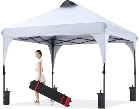 COOSHADE Pop Up Canopy Tent,Easy Setup Instant Sun Protection Beach Shelter,Portable Sports Cool Cabana(Sky Blue) in Kuwait