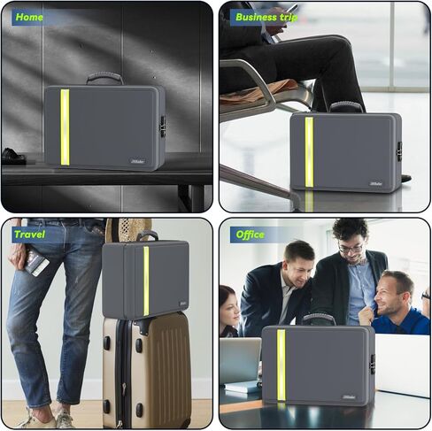 حقيبة مستندات مقاومة للحريق بسعة 5200 درجة فهرنهايت، تحتوي على جيوب كثيرة، حجم قانوني/حرف/A4، صندوق مستندات بسحاب مقاوم للماء مع قفل، منظم مستندات مهم من 4 طبقات، صندوق آمن محمول للمكتب والسفر المنزلي مقاس 17 بوصة × 12 بوصة × 5.3 بوصة in Kuwait