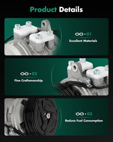 SCITOO CO 10685DC AC Compressor with Clutch for Geo Metro 1.0L 1.3L for Geo Tracker 1.6L for Suzuki Sidekick 1.6L for Suzuki Swift for Suzuki X-90 1.0L 1.3L 1.6L 1989-1998 in Saudi Arabia