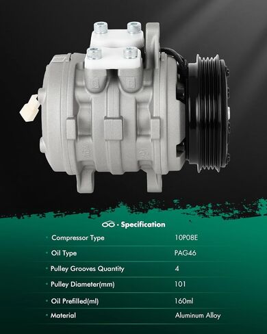 SCITOO CO 10685DC AC Compressor with Clutch for Geo Metro 1.0L 1.3L for Geo Tracker 1.6L for Suzuki Sidekick 1.6L for Suzuki Swift for Suzuki X-90 1.0L 1.3L 1.6L 1989-1998 in Saudi Arabia