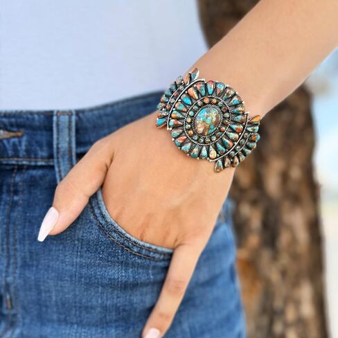 Turquoise Bracelet Sterling Silver 925 Genuine Turquoise in Saudi Arabia