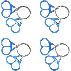 Survival Wire Saw for Camping Emergency: 4pcs Portable Stainless Steel Hand Cable Saw for PVC Pipe Wood Cutting
