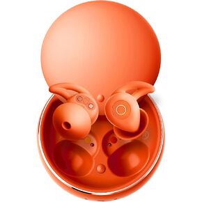 Sleepals micro Sleep Earbuds for Side Sleepers | Sleep Headphones with Soft and Snug Fit | Moderate Noise Reduction (not ANC) | Small and Light, 4H Single Play, 28H with Charging Case (Orange)