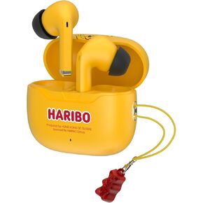 Haribo Wireless Earbuds, Bluetooth 5.3 TWS, 13mm Bass Driver, ENC Noise Reduction, IPX4, USB-C Charging, Gummy Bear Style