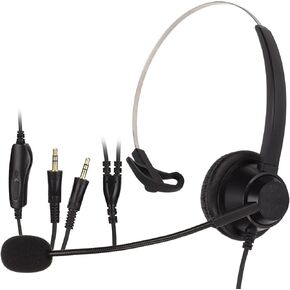 H360PCMV Cell Phone Headset - Noise Cancelling Design, Microphone for Ultimate Clarity, Comfortable Fit for Call Center and Office Use