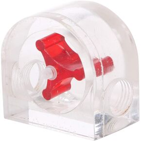G1/4 Thread Port Flow Indicator Female 8 Impellers for Water for Tank Flow Meter for Desktop Water Cooling Syste