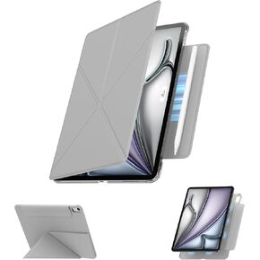 for iPad Pro 13 inch Case M4 2024, Slim Full Edge Protective with Foldable Cover and Hidden Pencil Holder Magnetic Case (Midnight Black, iPad pro 13 inch)