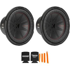 تتضمن Kicker 10 Inch Comp R Woofer اثنين من حزمة 48CWR102 Virtual 2 Ohm