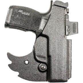 DeSantis Pocket Partner Kydex Holster for Pistols - Gun Holsters for Concealed Carry, User Adjustable Tension, Fits The Sig Sauer P365 with or Without Red Dot Sight - Ambidextrous, Black