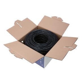 GESS Technologies 1000FT CAT5e Outdoor Ethernet Cable – Direct Burial UTP, 24AWG Solid CCA Wire, UV Resistant, PET+PE Jacket for Weatherproof Networking