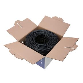 GESS Technologies 500FT CAT5e Outdoor Ethernet Cable – Direct Burial FTP, 24AWG Solid CCA Wire, UV Resistant, PET+PE Jacket for Weatherproof Networking
