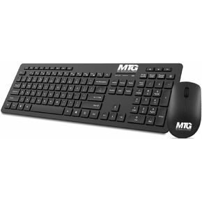 MTG Wireless USB Full-Size Keyboard and Mouse with noiseless Key Compatible with Nano Receiver Windows 7/8/10
