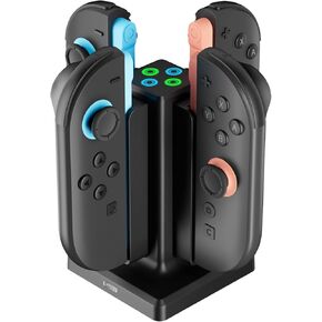 Charging Dock for Nintendo Switch 2 JoyCon(2025), WEOTOO Controller Charger Compatible with Nintendo Switch 2 JoyCon with Magnetic Charge and LED Indicator, Accessories for Switch2 (2025)