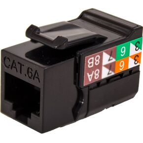 CAT6A RJ45 Keystone Jack ، V -Max Series - Black Color - (50 Pack)